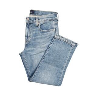 Gap high rise girlfriend medium wash denim ankle length